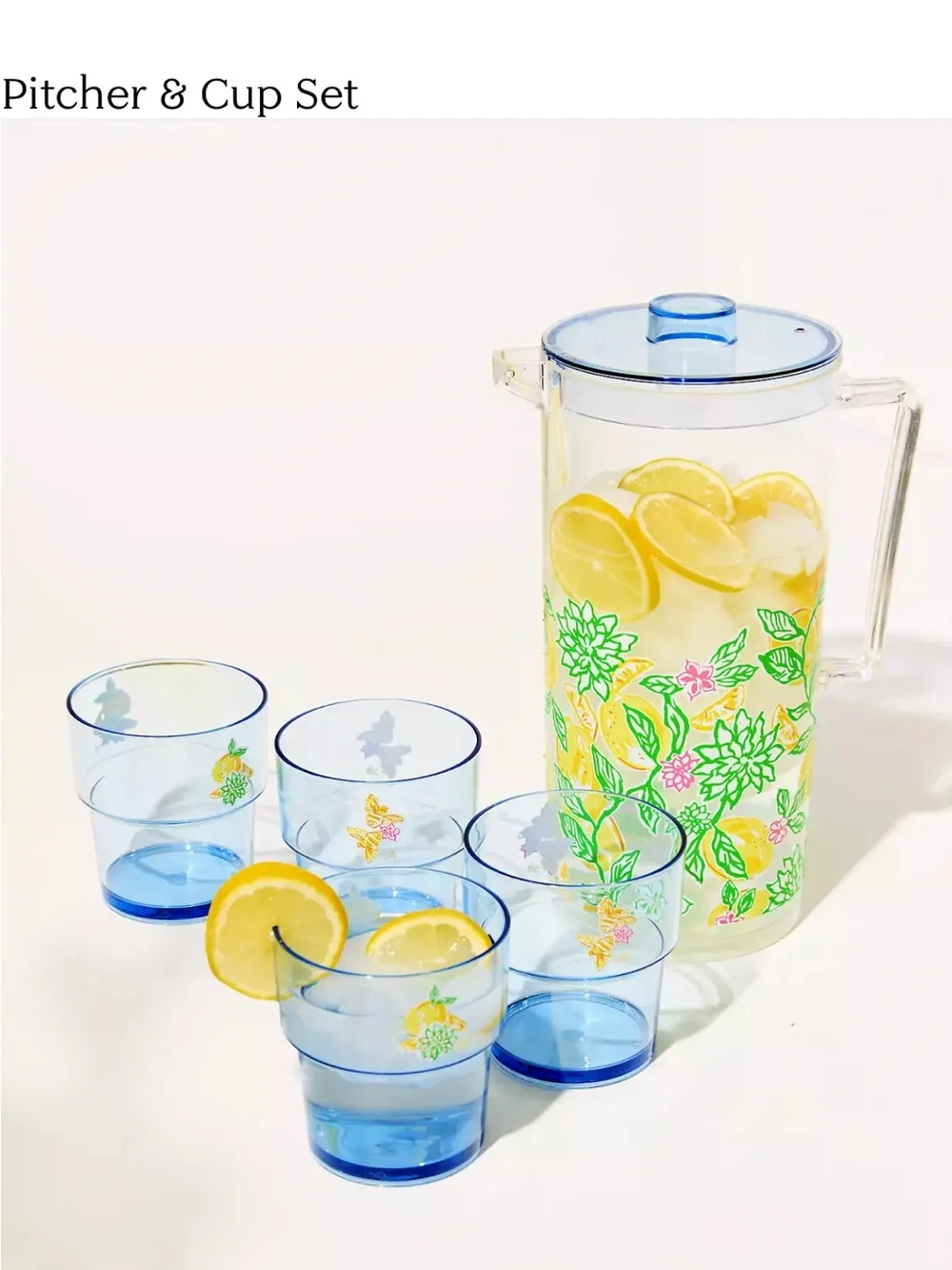 Lilly Pulitzer Pitcher & Cup Set